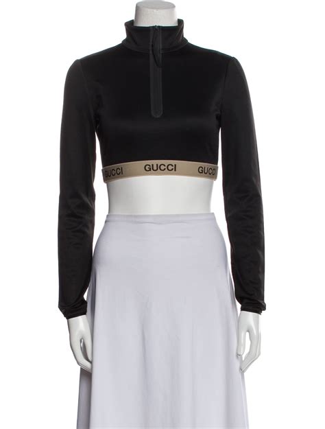 gucci crop top fake|gucci mock neck top.